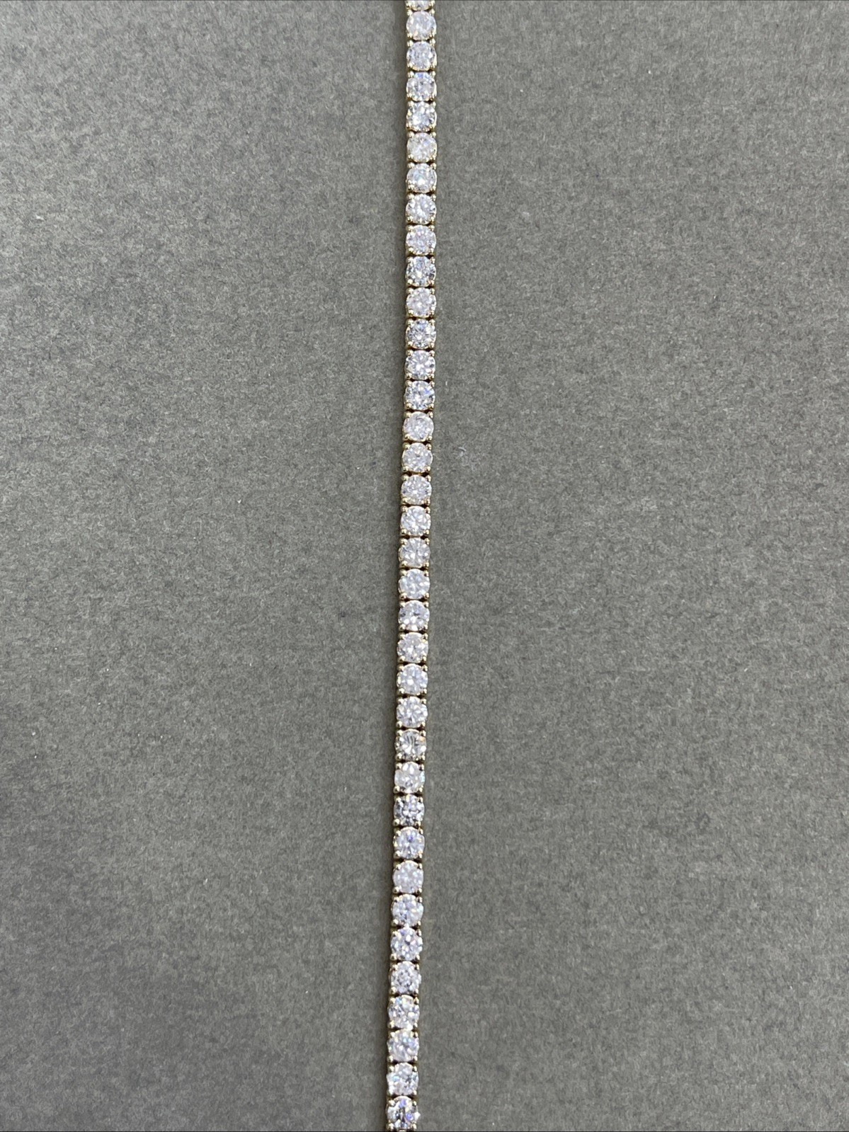6.50ct Natural Diamond Tennis Bracelet. 14k Yellow Gold. 7 Inches