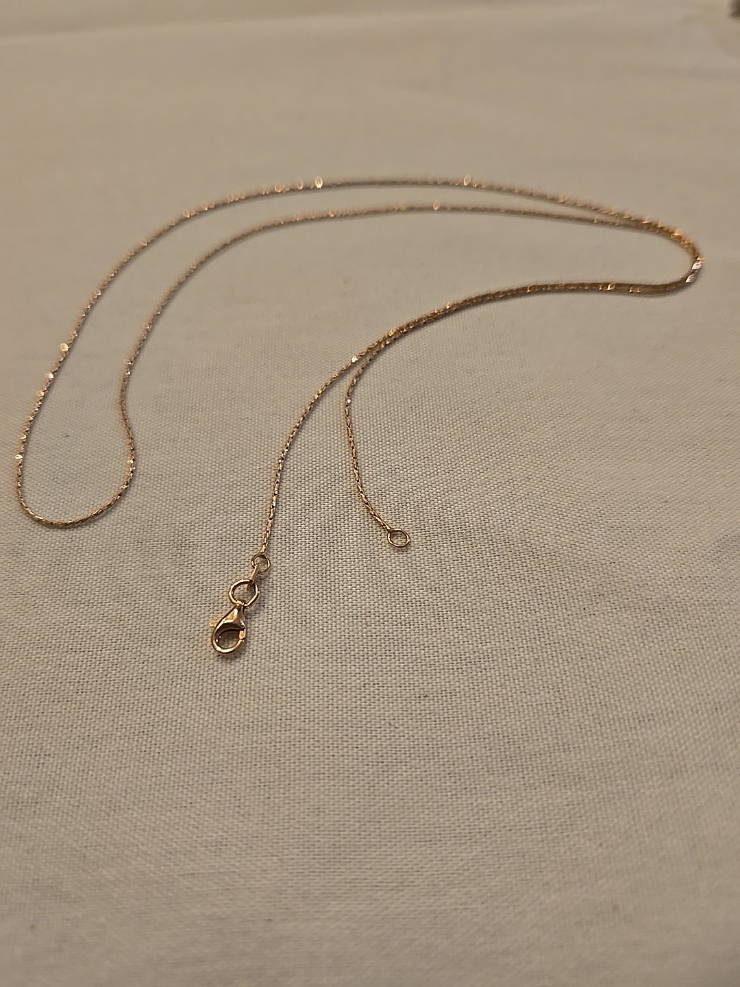Italian14kt RG/925STERLING Snake Chain Diamond Cut,24″L, Lobster Clasp,…