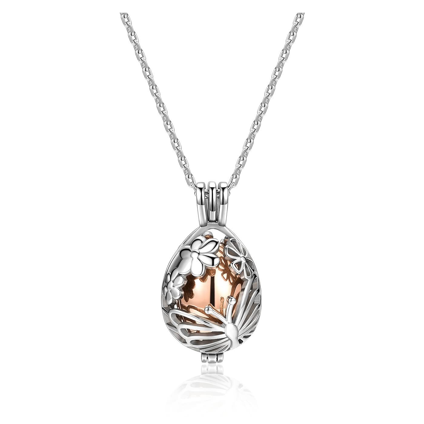 Cremation Jewelry Urn Necklace for Ashes Teardrop Butterfly Urn Memorial Lock…