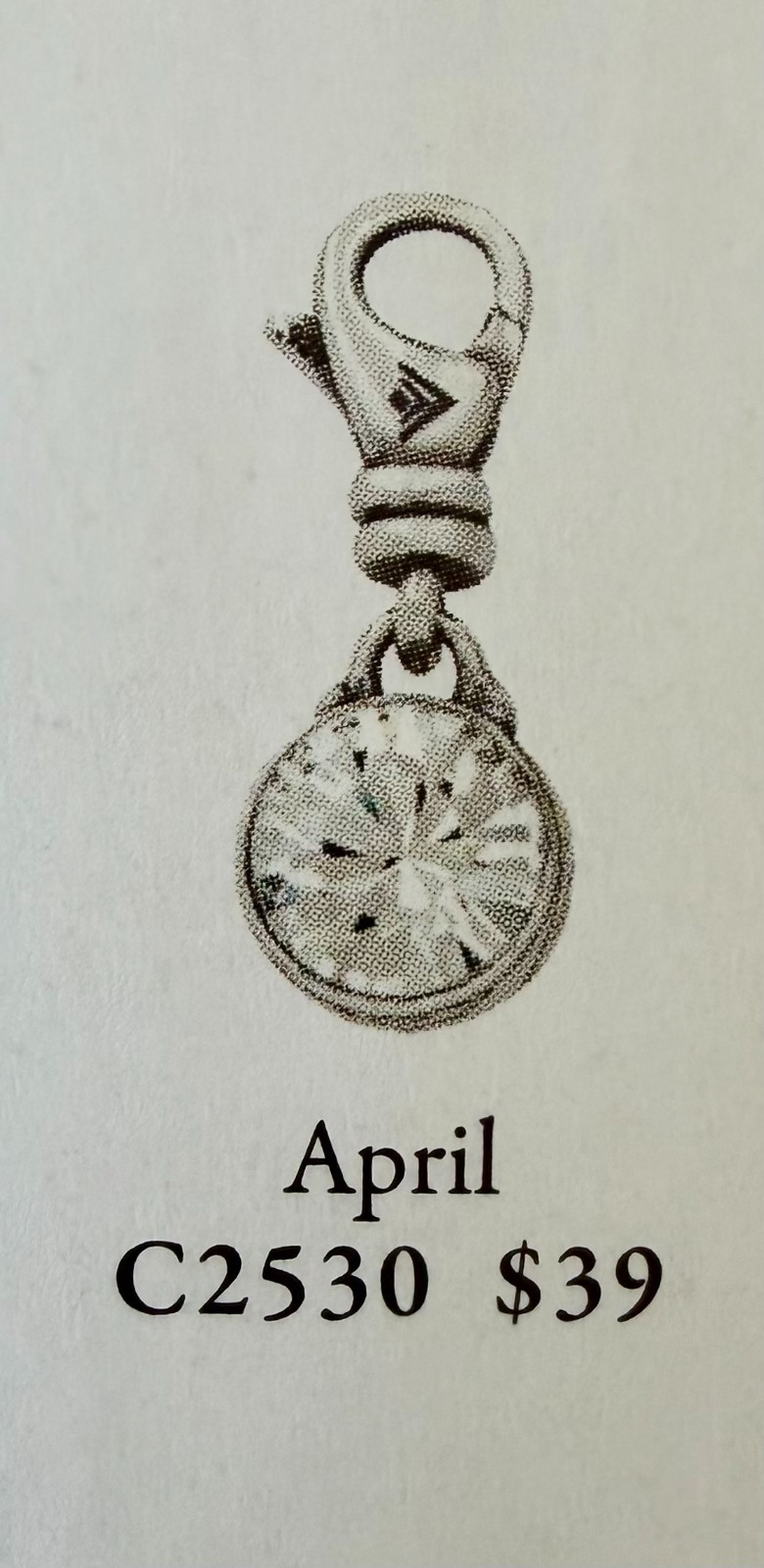 SILPADA Sterling Silver BIRTHDAY BLISS CHARM April CZ Swarovski 2012 Charm