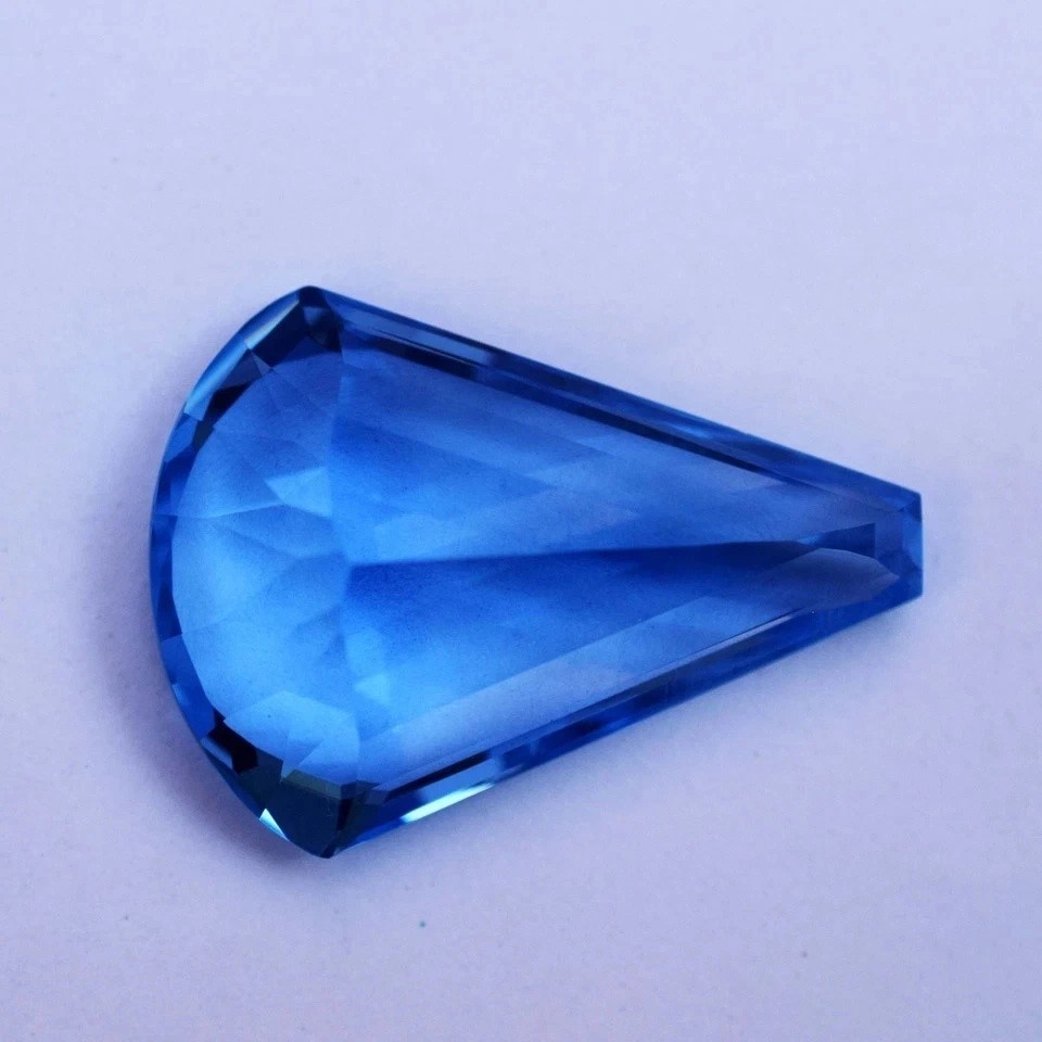 20 Ct Natural Santa Maria Blue Aquamarine Fancy Cut Certified Loose Gemstone