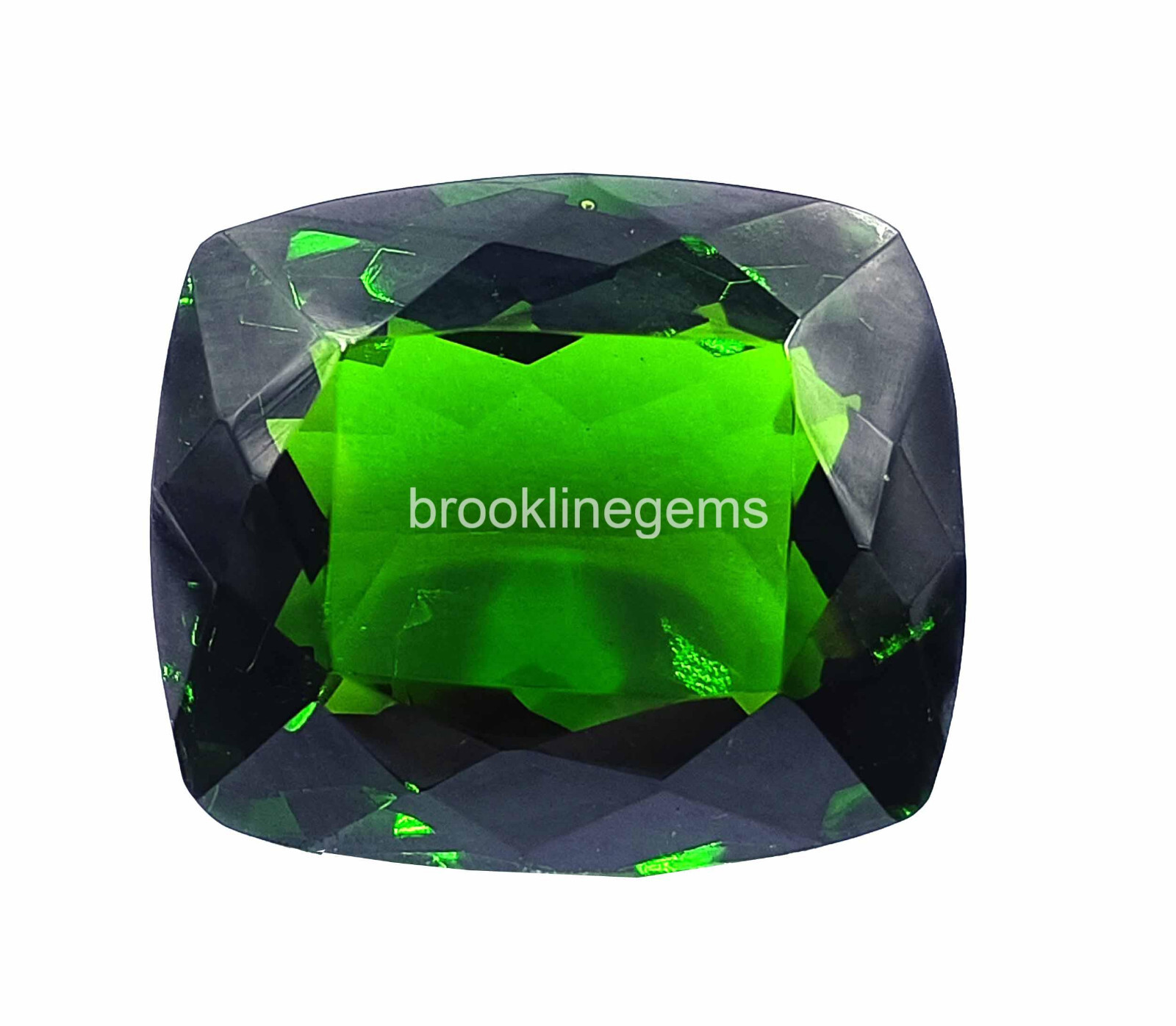 92 Ct Russian Siberian Chrome Diopside Green Certified Cushion Loose Gems 4OUA