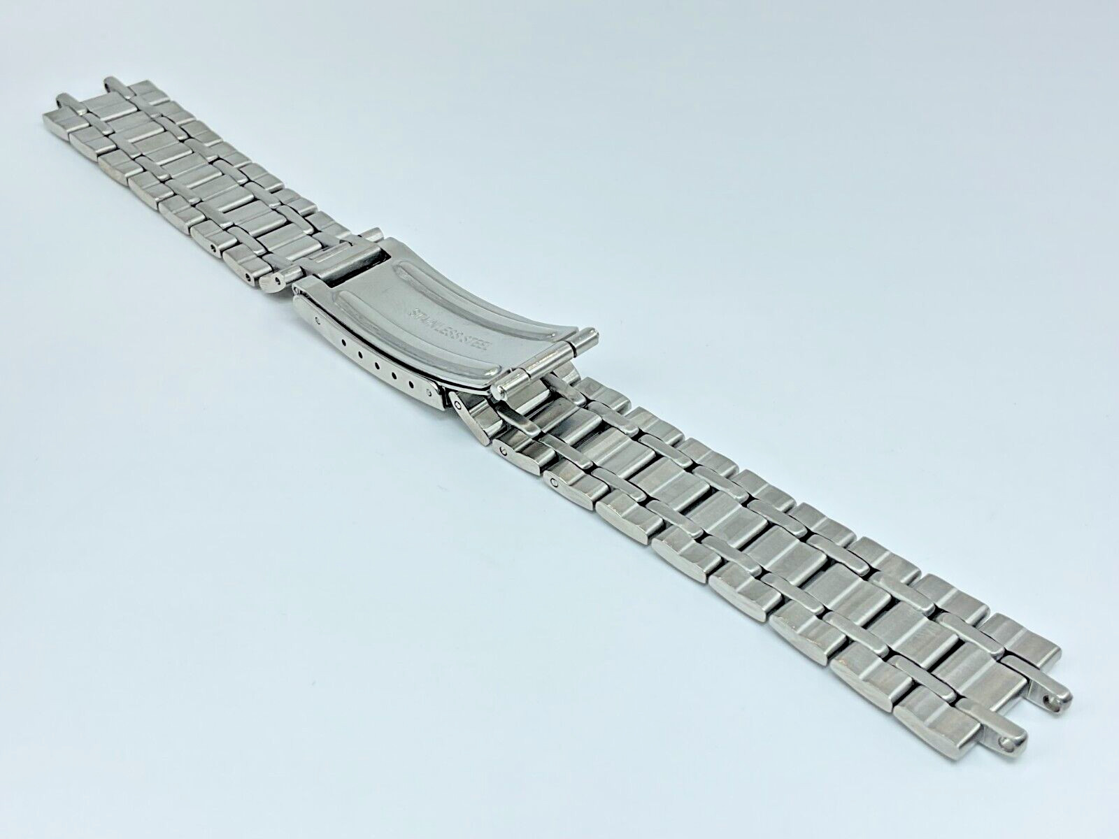 19MM 316L STAINLESS STEEL RAILROAD BAND BRACELET FOR SEIKO 6139 CHRONOGRAPH