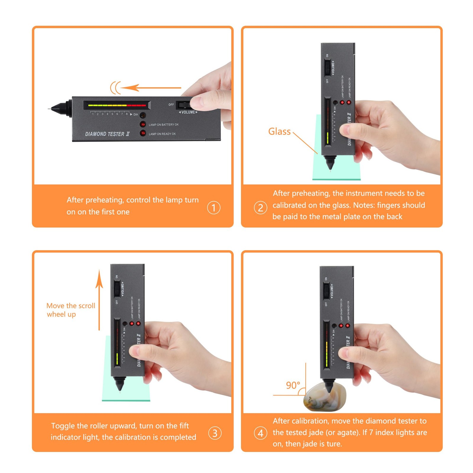 Diamond Tester, Professional Diamond Gem Tester Pen with 10x Magnifier and Tw…