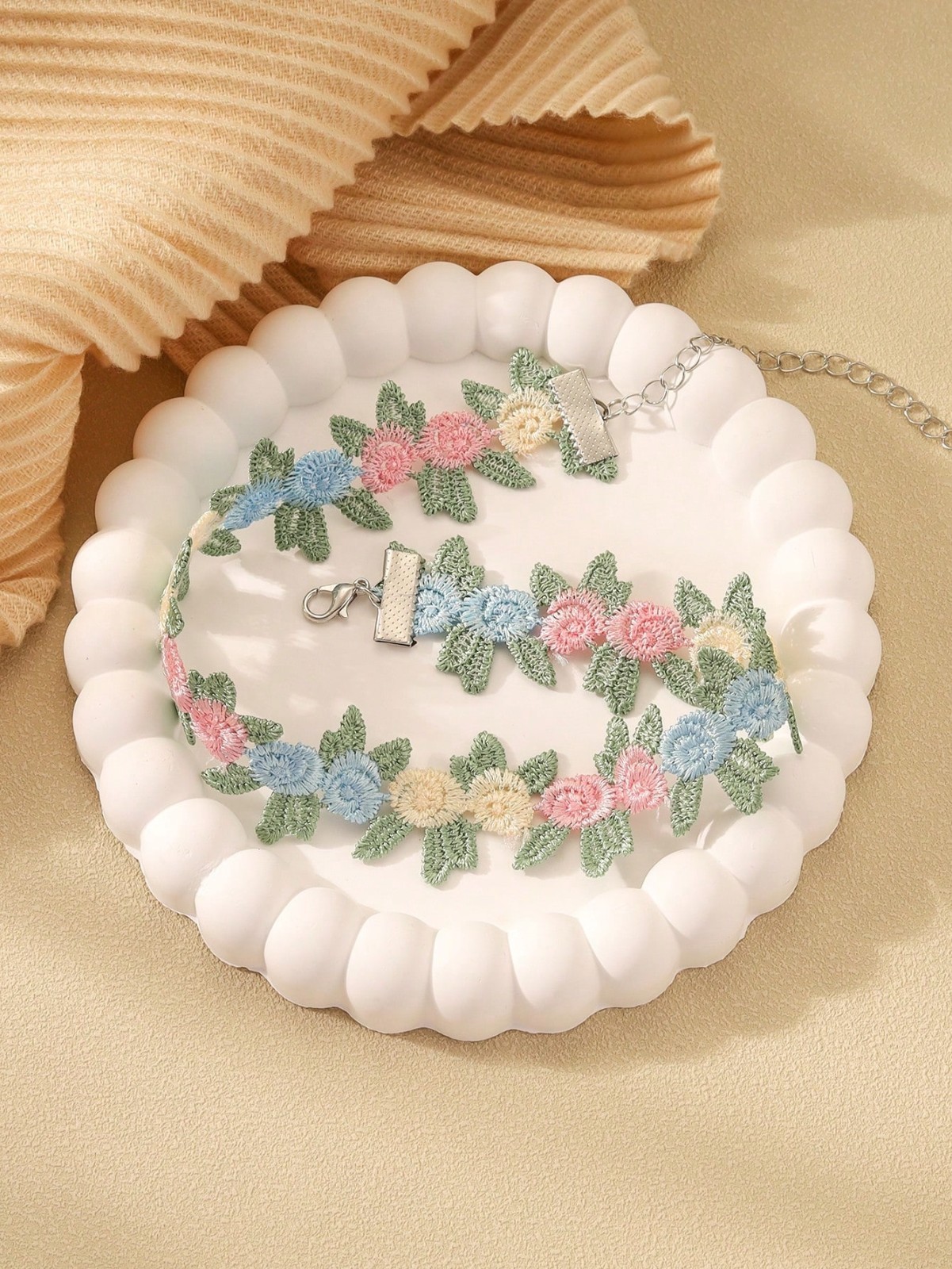 5PCS Choker for Women Multicolor Lace Velvet Choker Set Layered Classic Choker