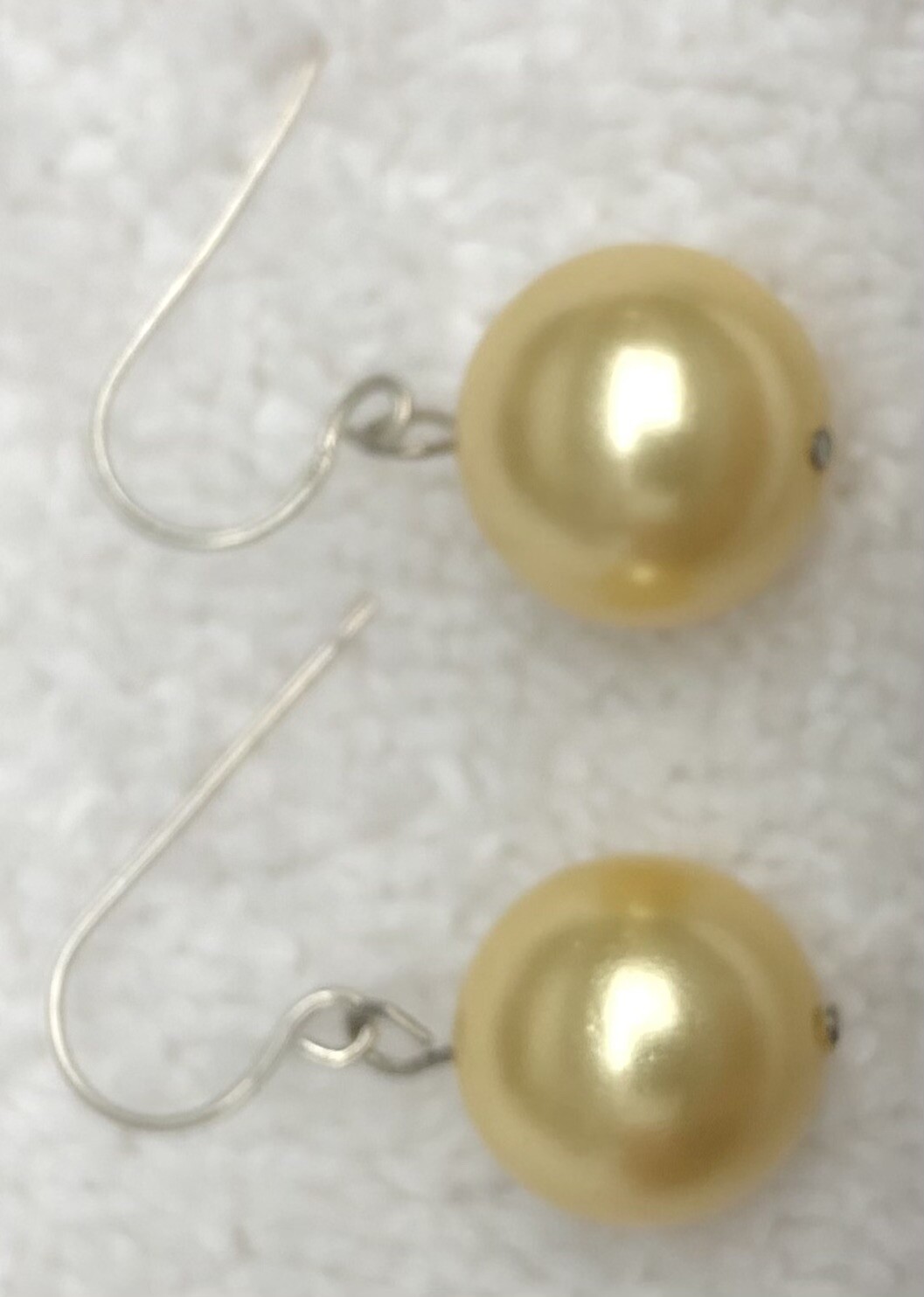 Pearl French Wire Earrings Buttercream 12.4mm