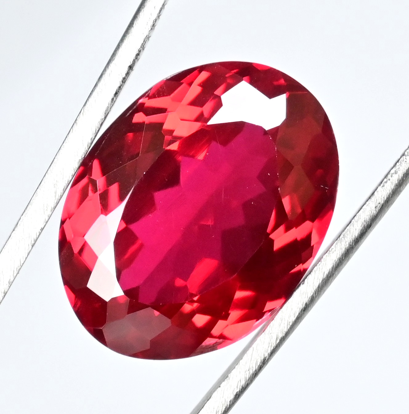 26.75 Ct Natural Mozambique Blood Red Ruby Oval Certified Flawless Gemstone