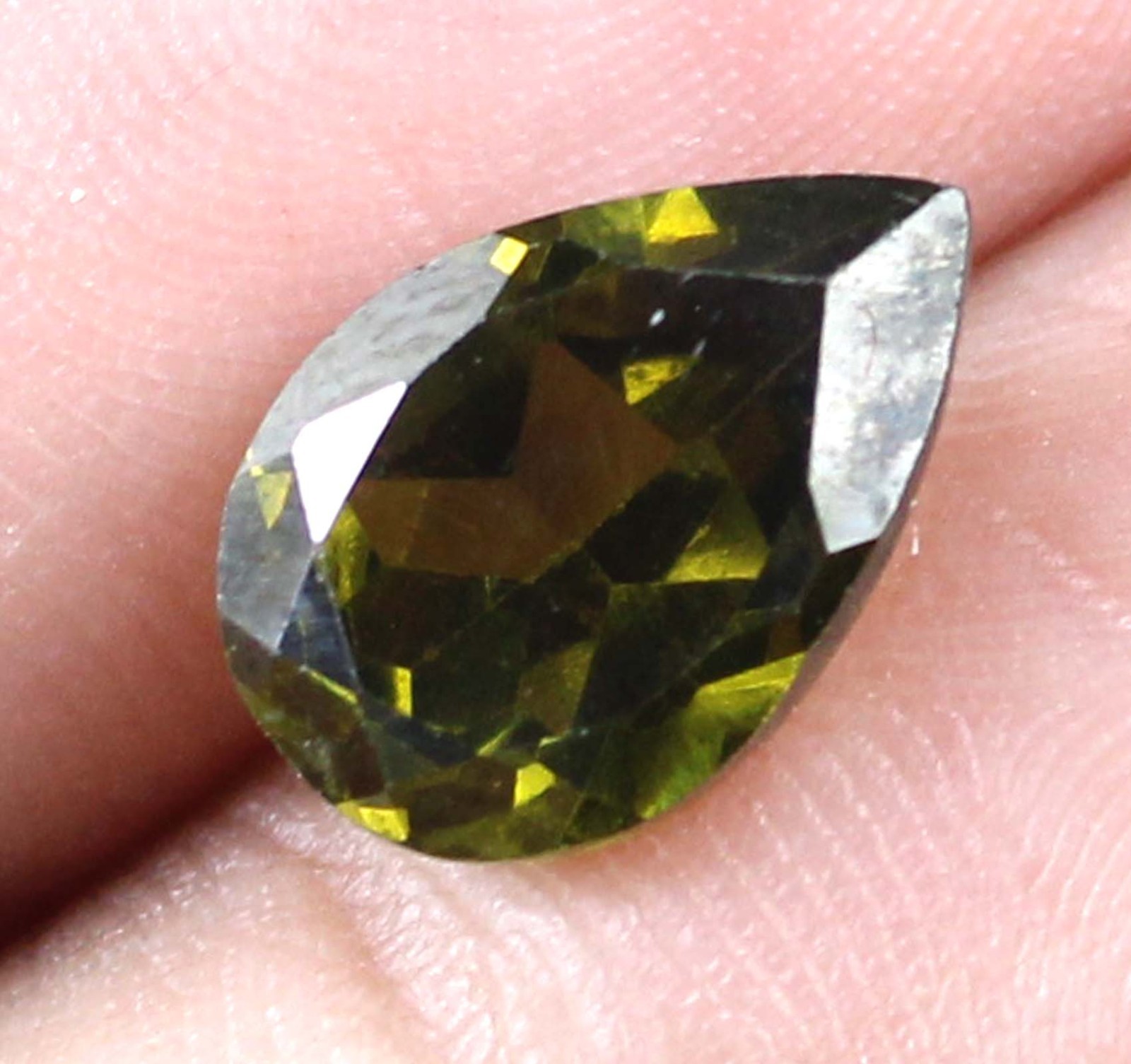 Natural 5.90 Ct Green Tourmaline Pear Gems Certified T28603 Columbus Day Deal