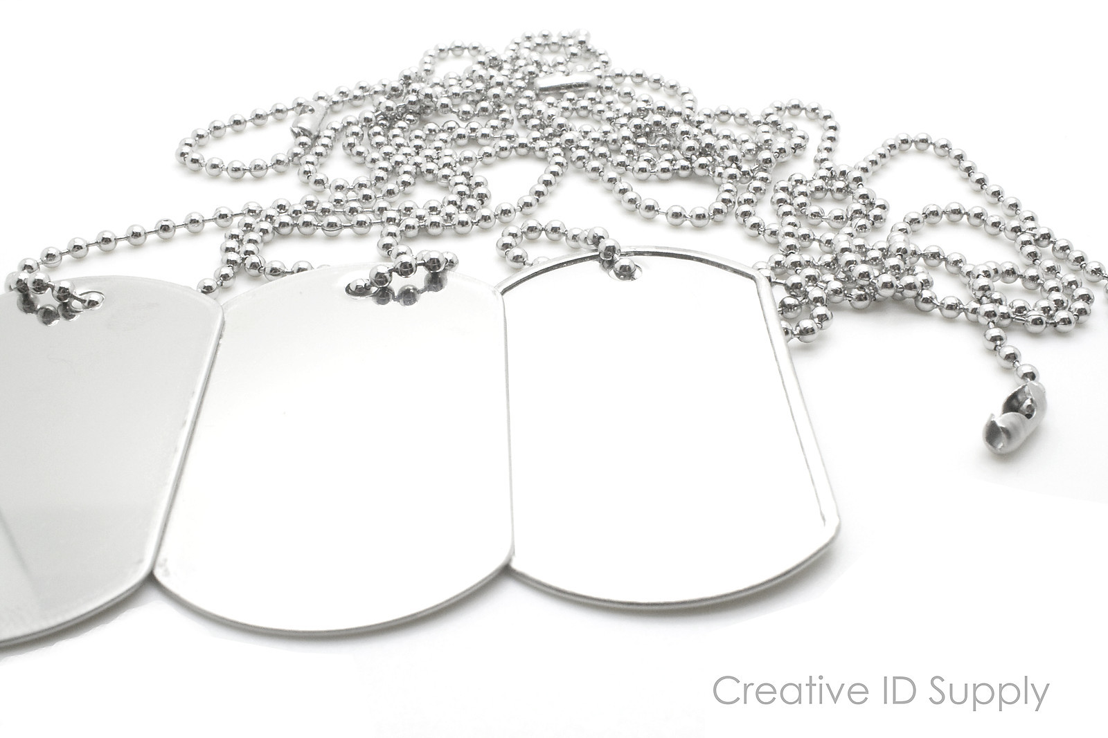 Lot 500 Blank Stainless Steel Dog Tags Shiny/Matte + 500 24″ SS Ball Chain Neckl
