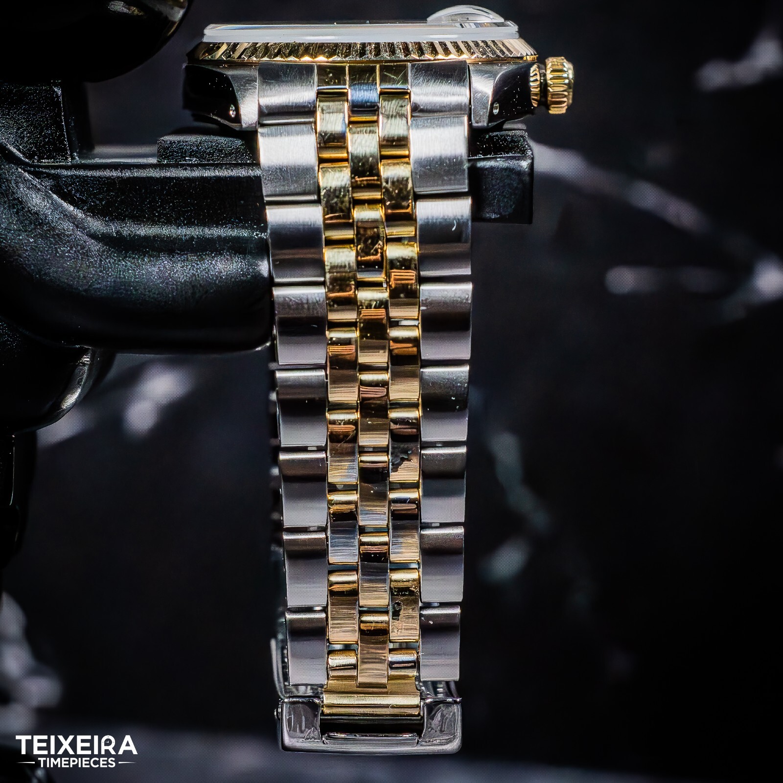 Tudor Prince Date 74033 Champagne 18k Fluted Bezel and Jubilee Bracelet 34mm