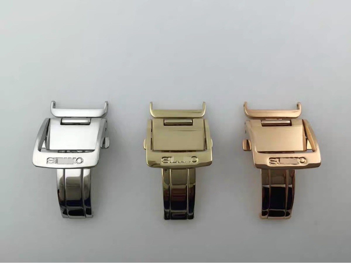 18mm for Seiko Prospex Alpinist Leather Watch Band Steel Deployant Clasp buckle