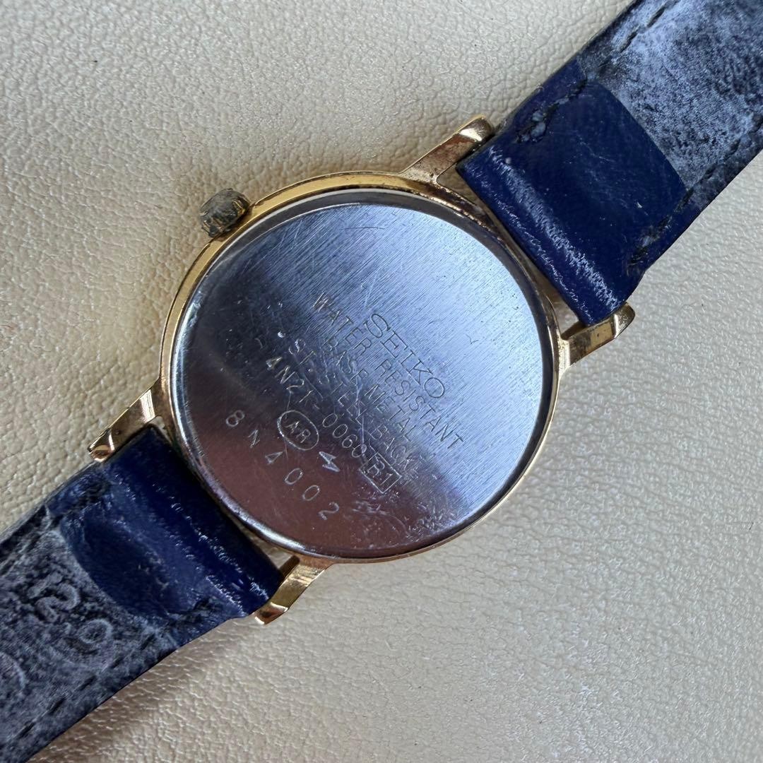 SEIKO 4N21-0060 Blue Strap Watch Used