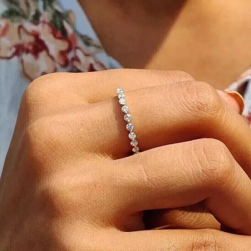 Round 0.25mm Lab Grown Diamond Wedding Engagement Ring 10CK White Gold