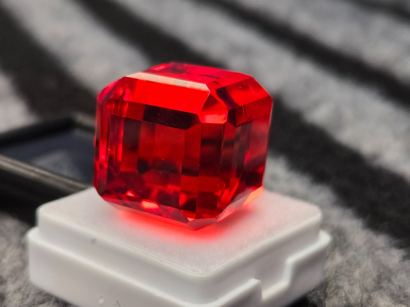 Orange Cube Mexican Fire Opal 58-60 Ct Lab Created Loose Gemstone Certified