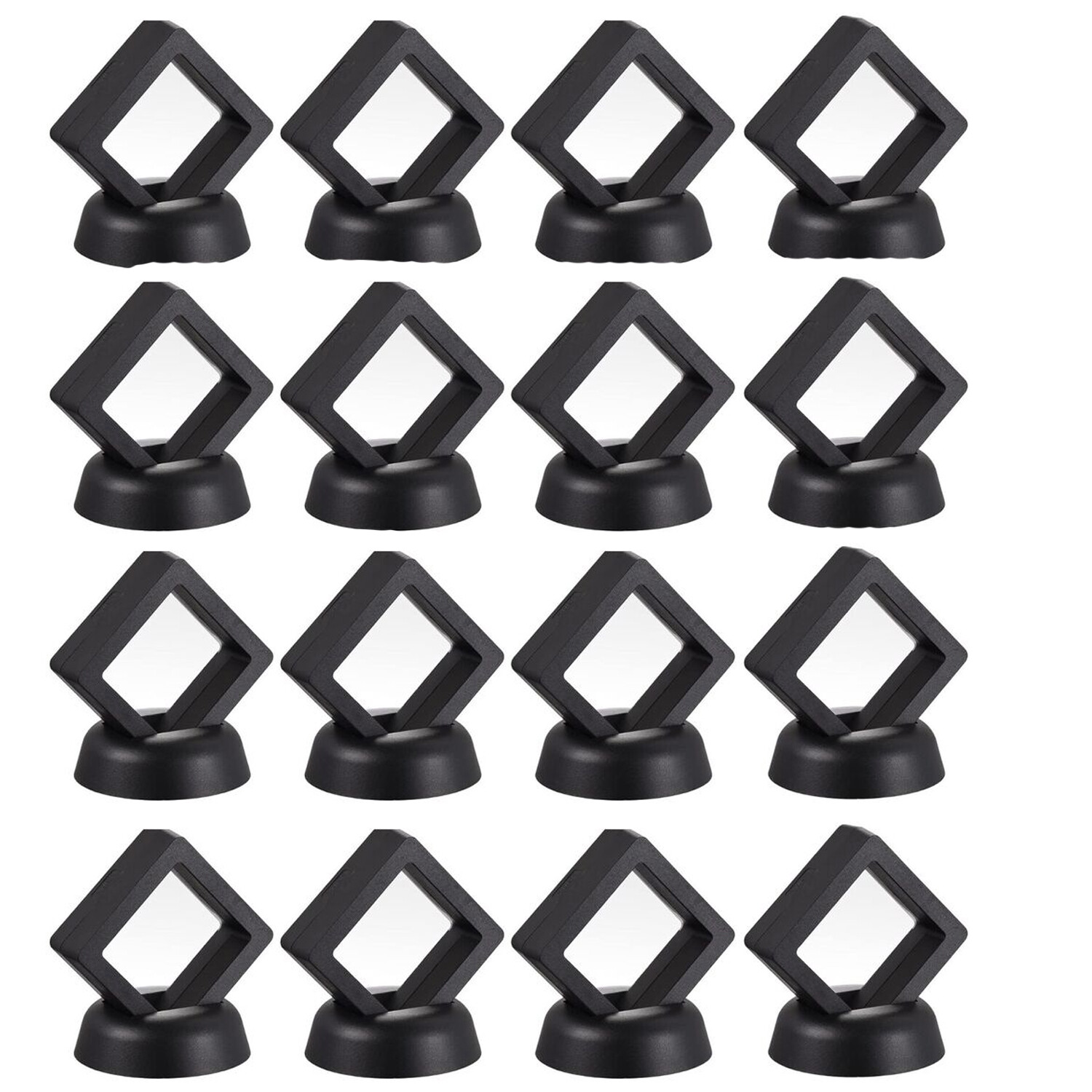 3D Floating Coins Display Frame Stand Holder Case Box For Jewelry Rings Earrings