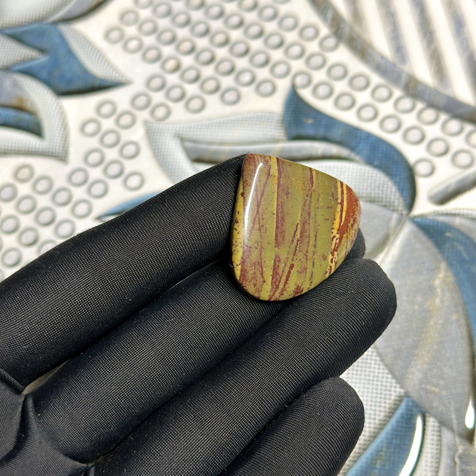 Authentic Jasper A++ Grade, Pear Cabochon, High Polish Gemstone, 32x30x5MM
