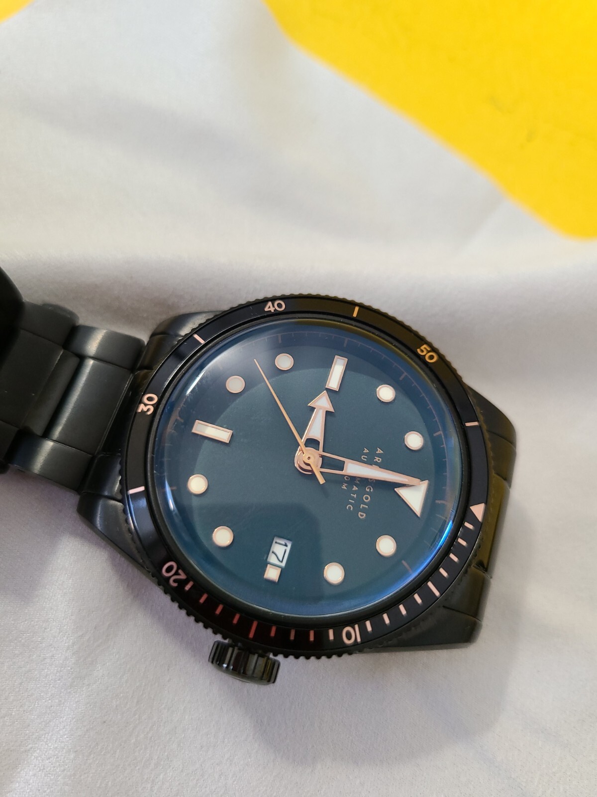 ARIES GOLD BLACK SEA G 9027 BK-GNRG MEN’S WATCH