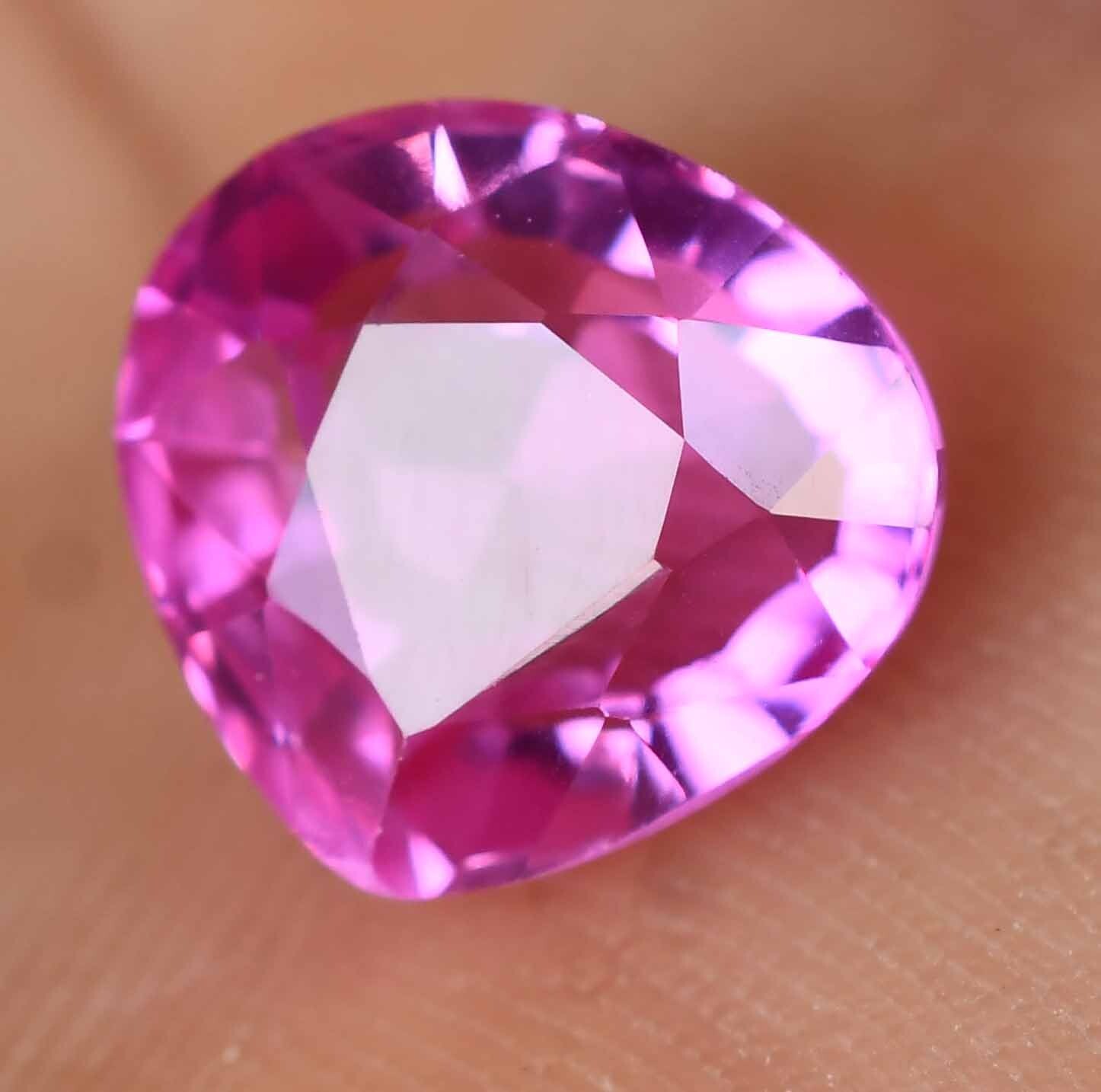 Natural Pink Ruby Pear 7 to 10 Ct Flawless 11.00 mm Certified Stunning Gemstone
