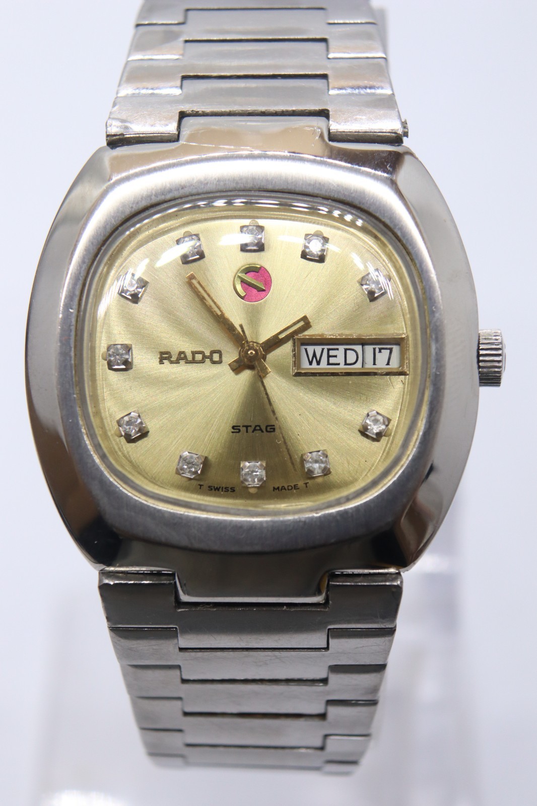 VTG Rado Stag Automatic Day-Date Men’s Watch 17 Jewels ETA 2879 Swiss Fully Work