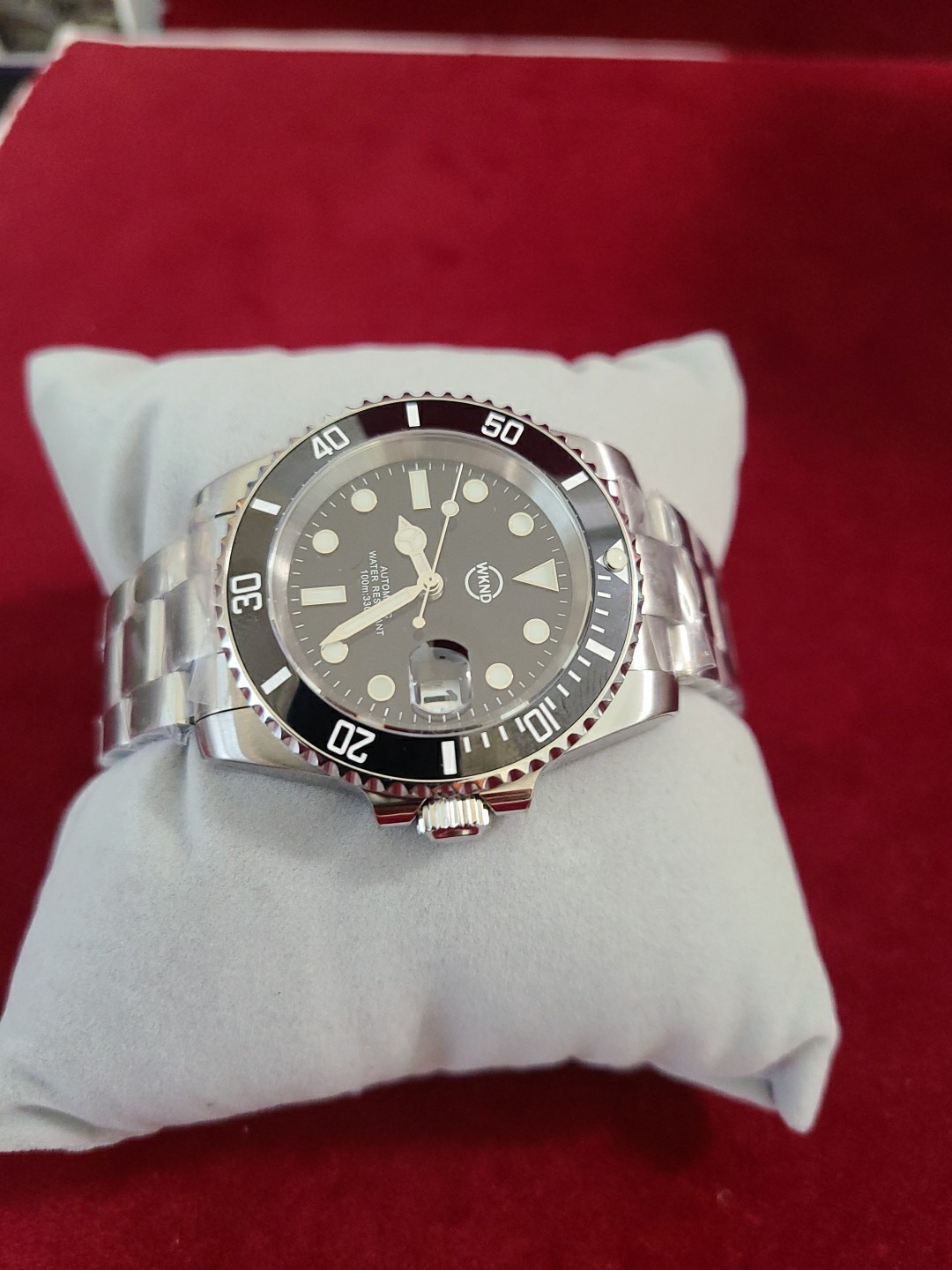 Custom Made Black GMT Diver Style Mod Watch w/ NH34 Movement 41mm