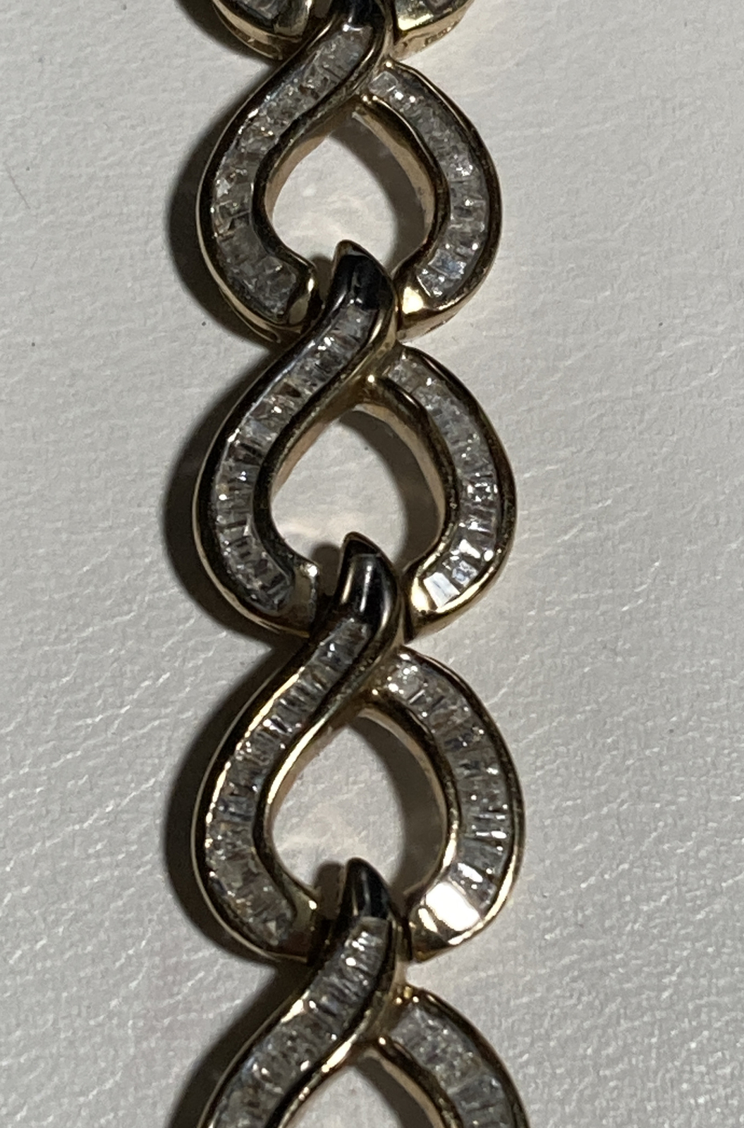 10K Yellow Gold 6.50 Cttw Diamond Bracelet 7 1/4 Inches