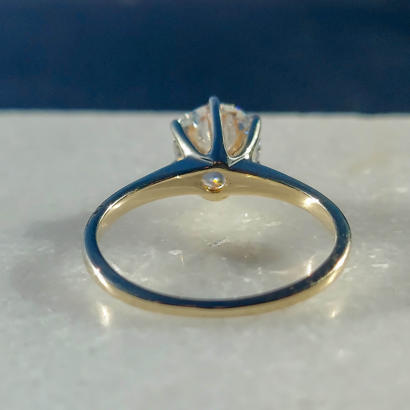 Engagement ring Size 5.75 10k gold ring, 1.26 carat certified. Solitaire ring