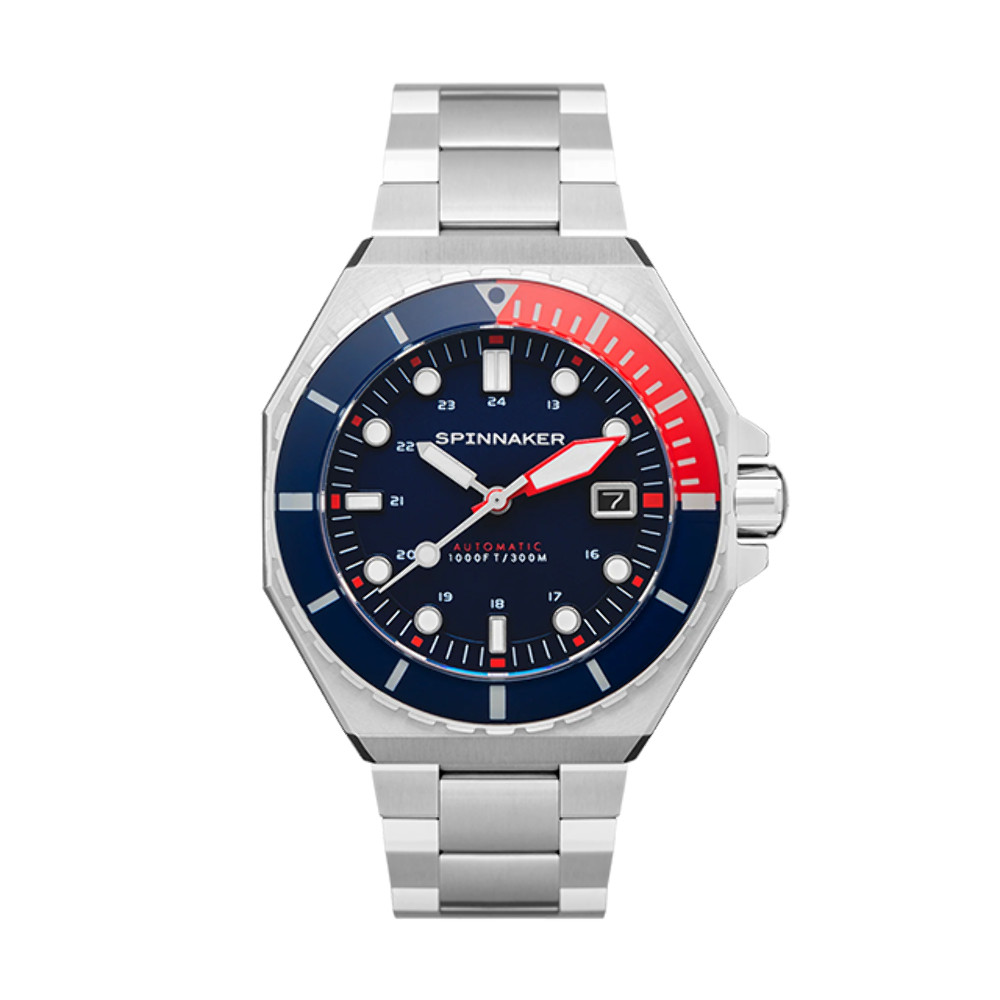 Spinnaker Dumas Blue Dial / Red / Stainless Steel | Blue Dial 44mm Japanese Auto