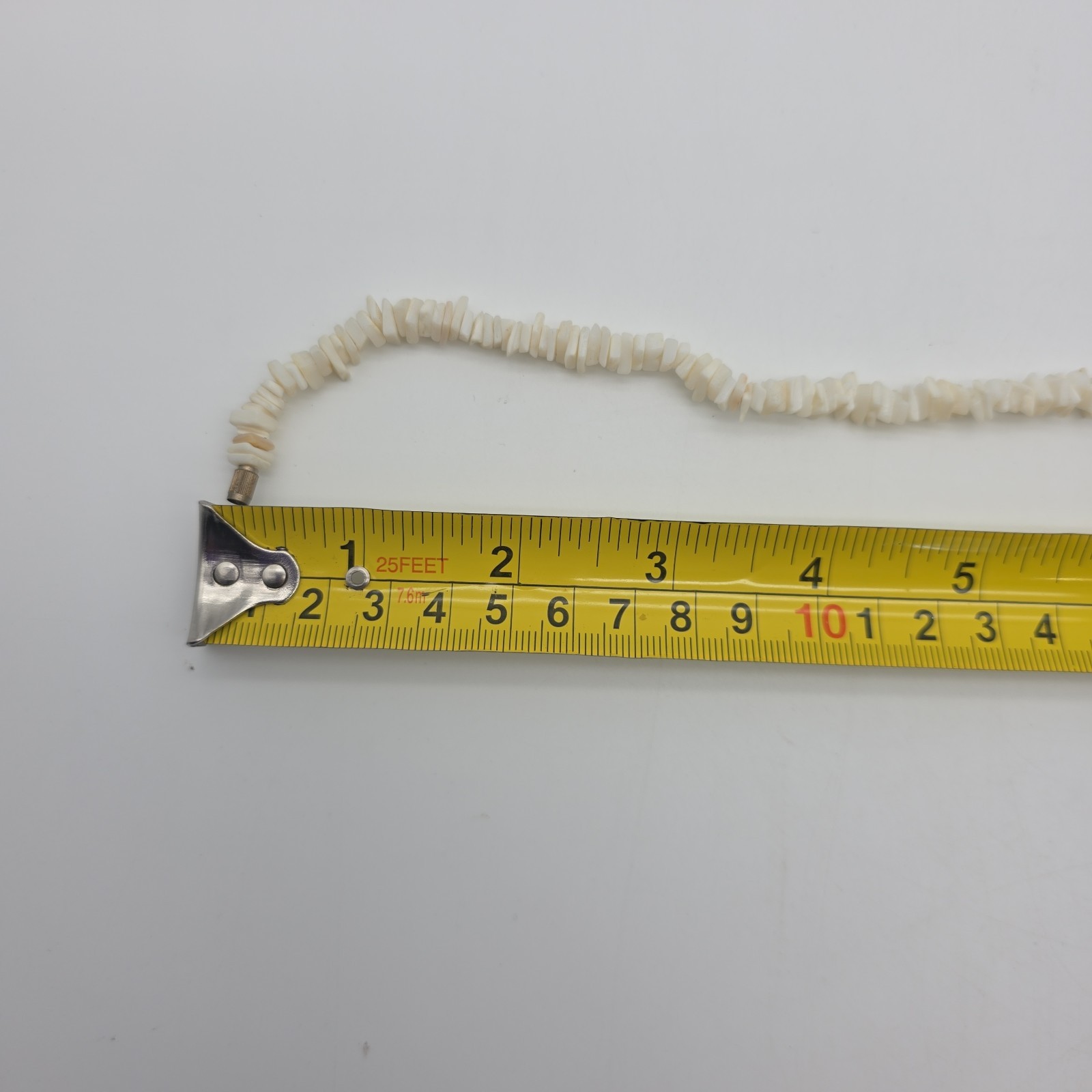 Vintage White Shell Unisex Necklace Mens Women’s Beach Tropical Boho 16.5”