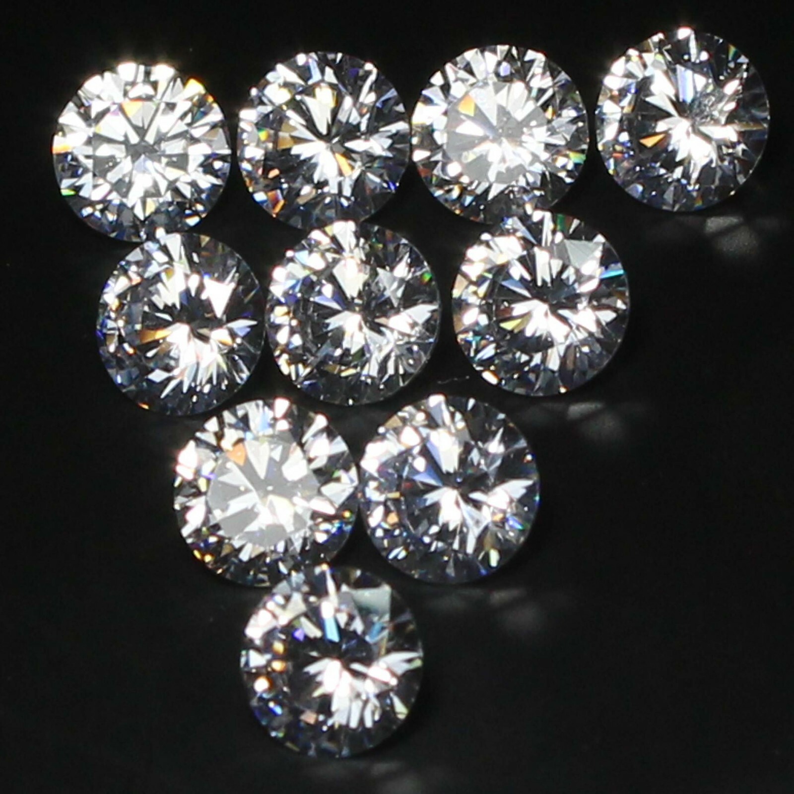 Natural 4.00 mm Round D Color VVS1 Clarity Brilliant Cut Diamond 10 Pcs Lot