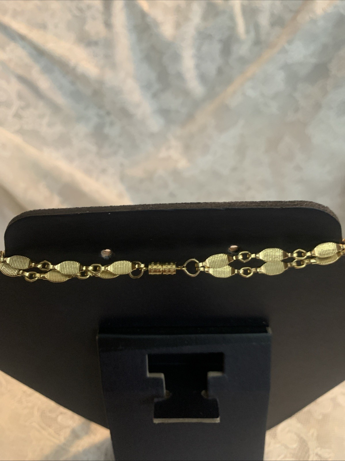 1928 Shiny Gold Tone 36″ Double Chain Necklace Clear, Beige, Gold, Wood Beads