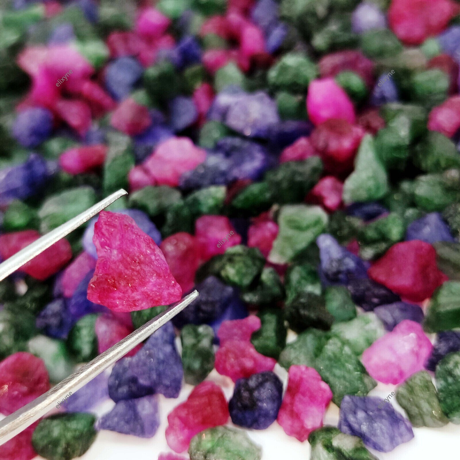400+ Cts Natural Ruby, Sapphire & Emerald Uncut Rough Lot Certified
