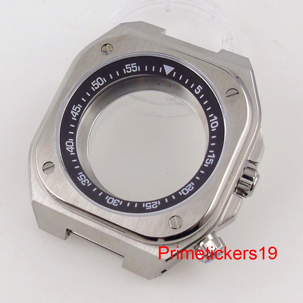 42mm Watch Case Band Sapphire+Chapter Ring Exhibition Back Fit NH35 NH36 NH38