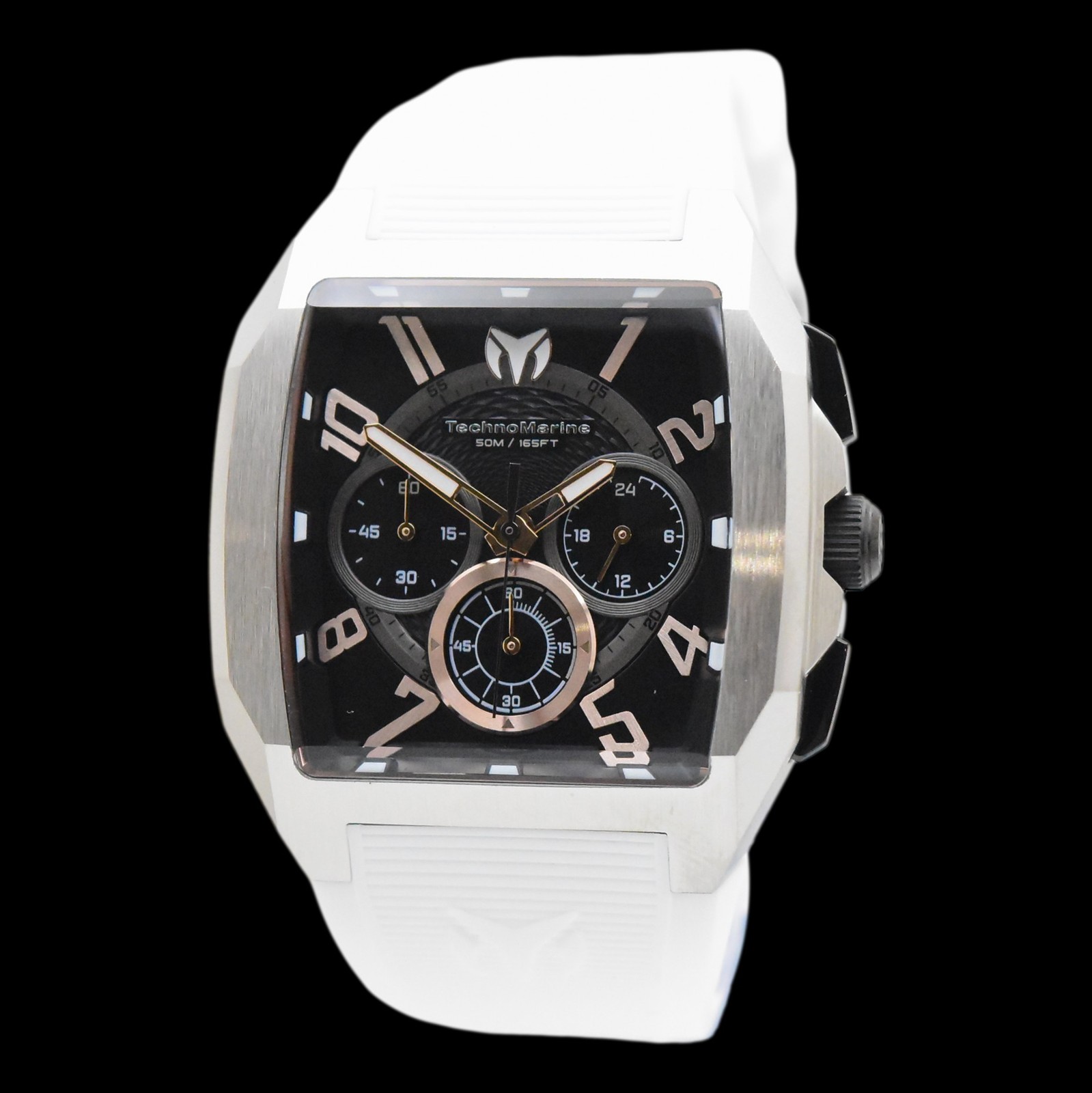 TechnoMarine Aqua Quadrant Men’s 41mm White Silicone Chronograph Watch TM-225106