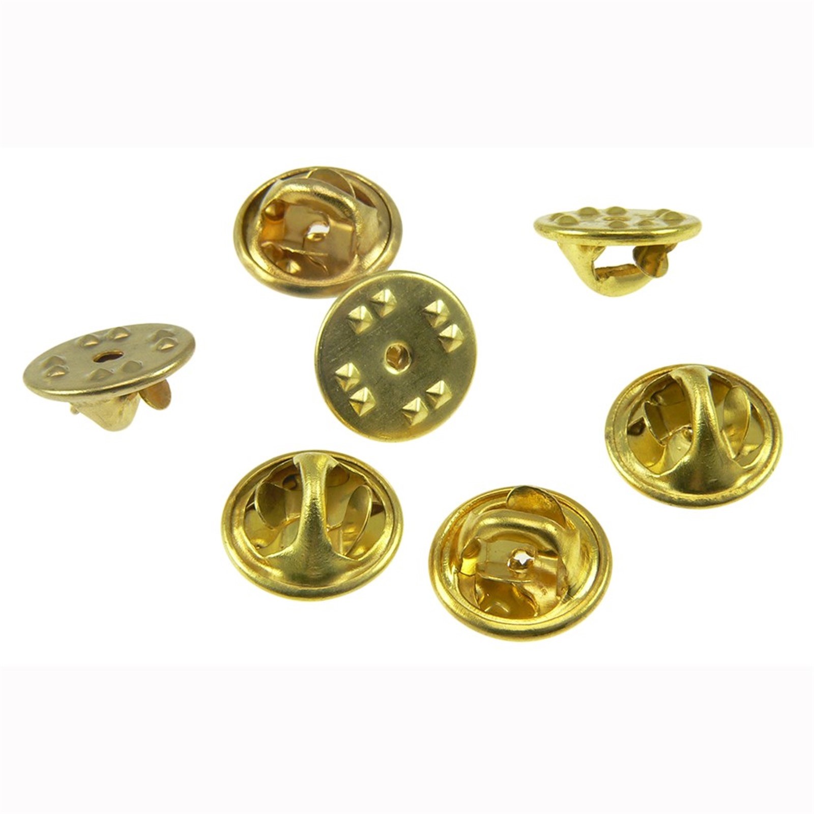 Lot 50 Choice Gold Chrome Lapel Pin Butterfly Clutch Military Clasp Fastener