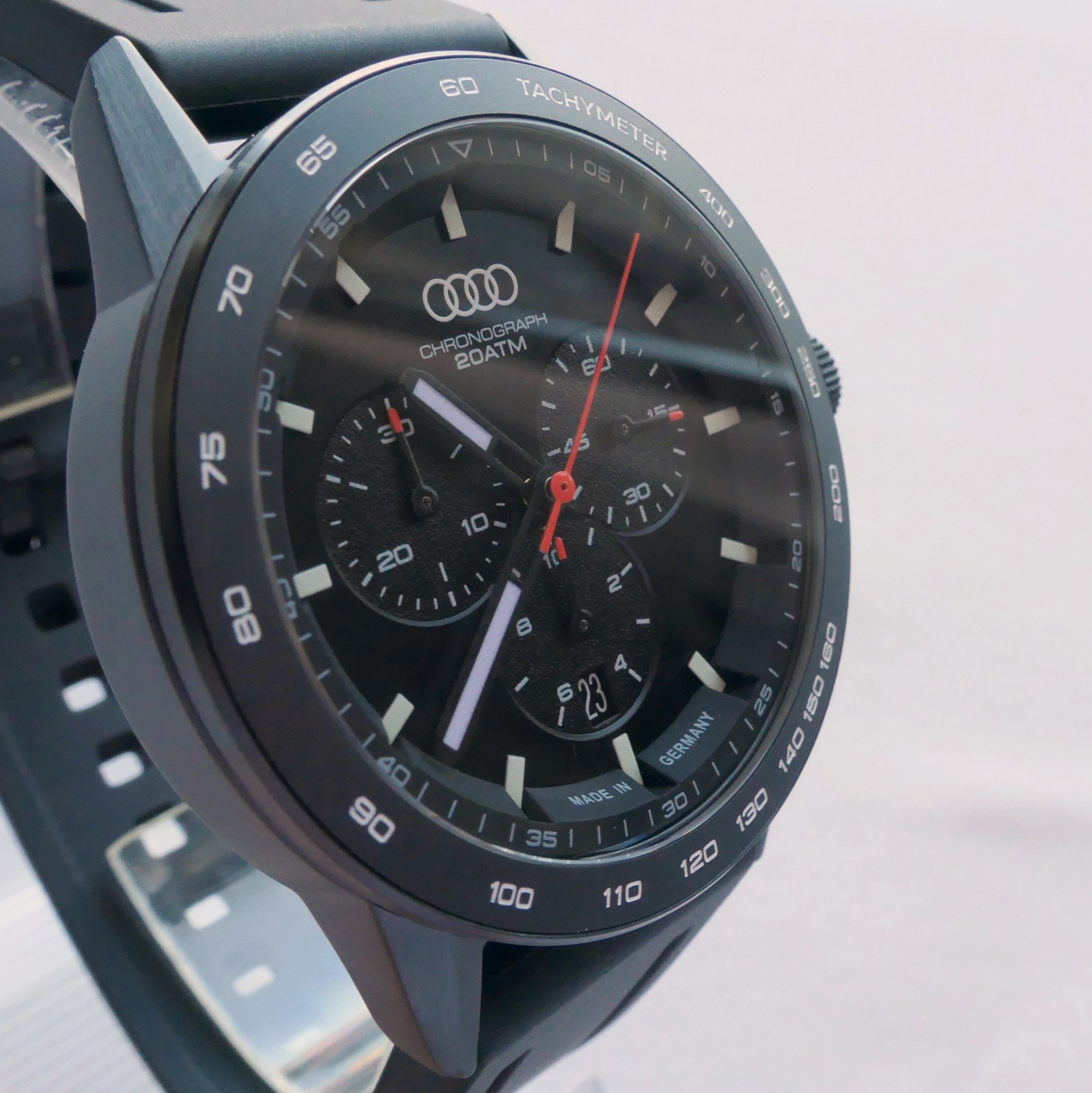 Audi Sport Driver Diver Racing Car Accessory Chronograph Made in Germany Watch