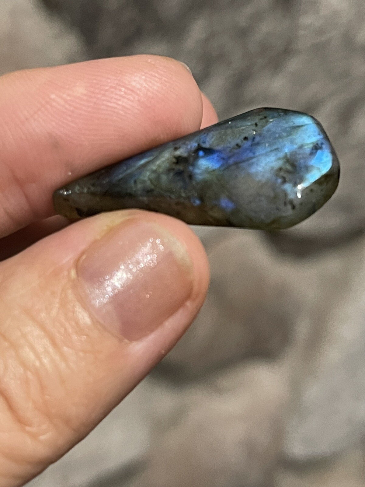 31.7×15.6×5.9mm Kite Shaped Labradorite Cabochon Wire Wrapping Stone
