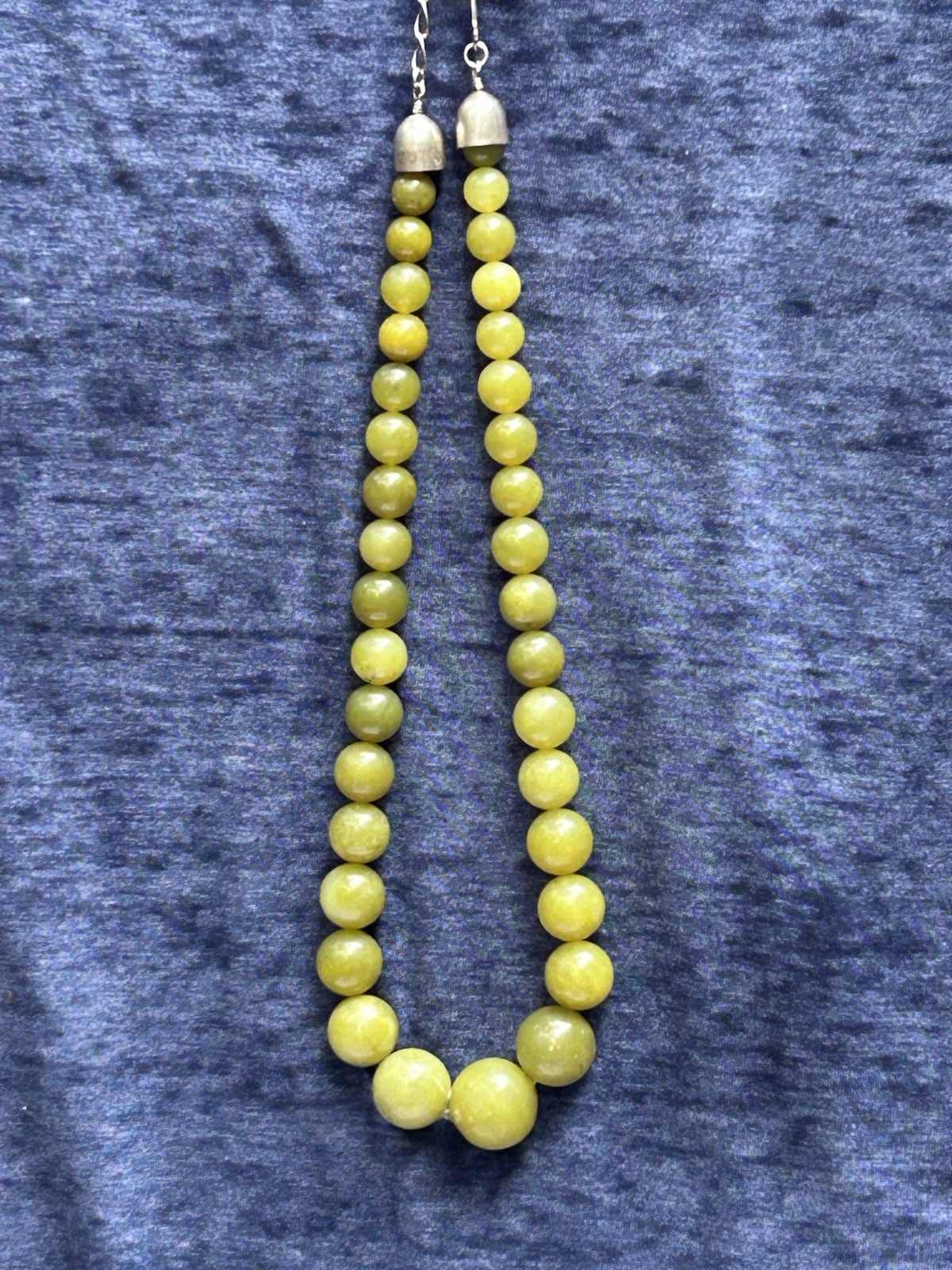 Jay King Mine Finds Chinese Olive green jade necklace vintage 925
