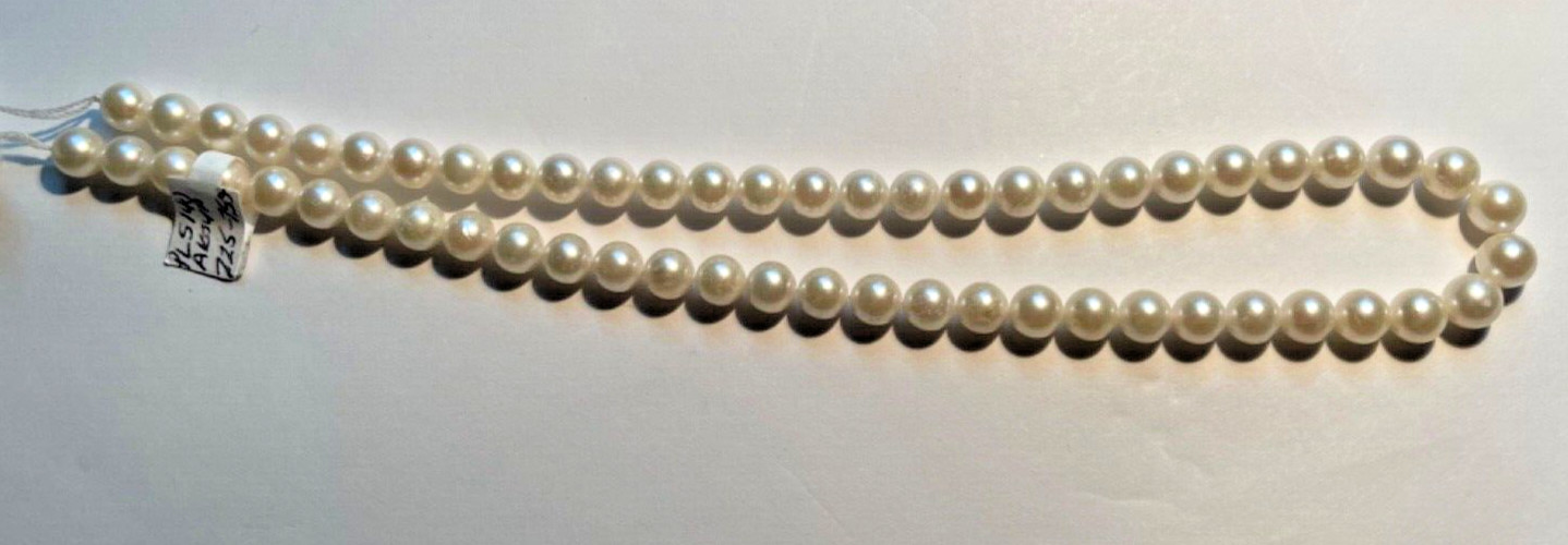 AKOYA JAPANESE WHITE PEARLS 7.25-7.50 MM 16″ STRAND BELOW WHOLESALE PRICE!!!