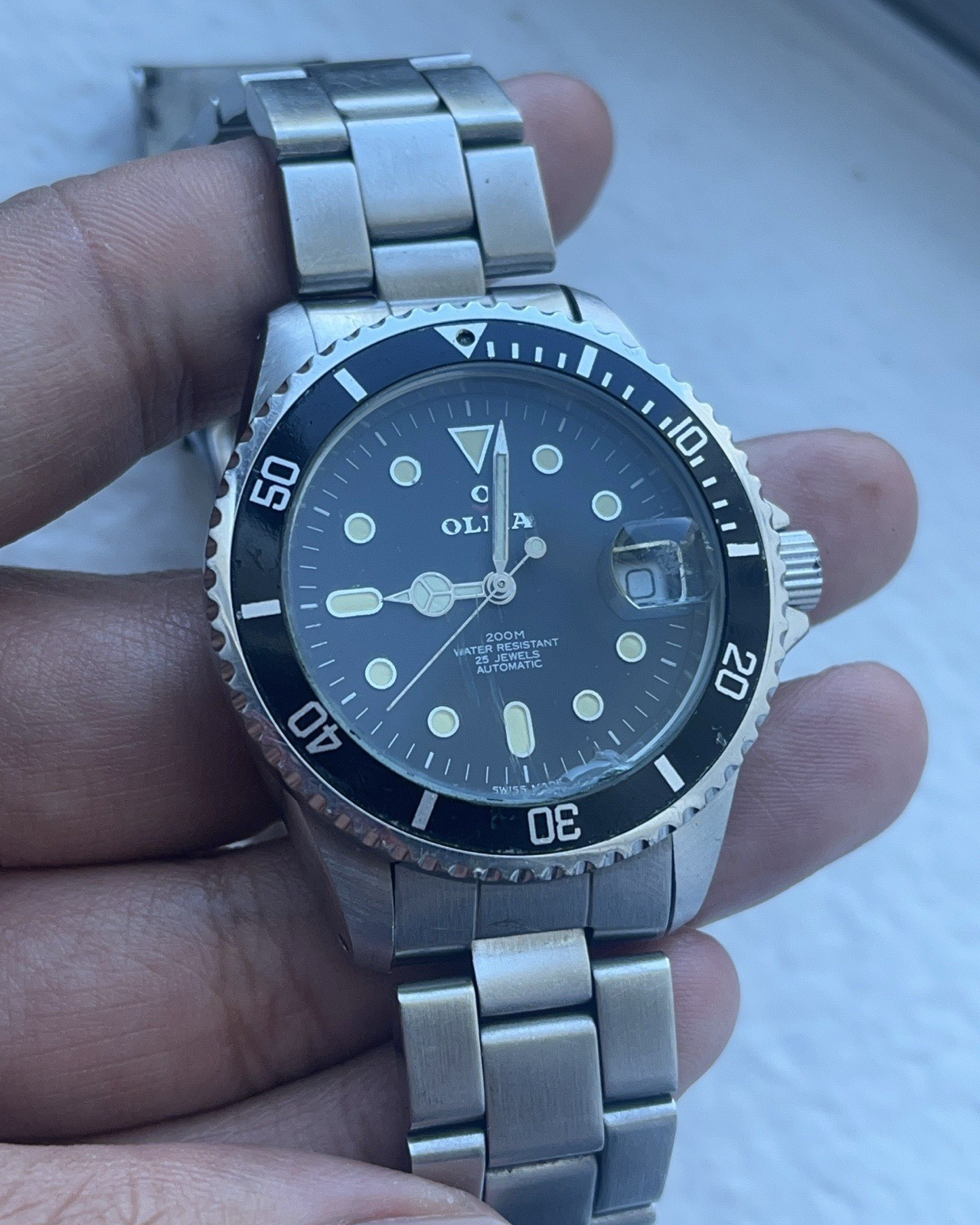 Olma Neo Vintage 2824 Diver 36mm Swiss Made Automatic Black Dial 200M Submariner