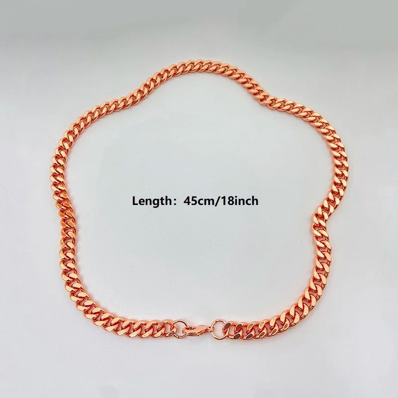 18-24″ Pure Copper Serpentine Chain Necklace, Healing Copper Jewelry, Spiritual