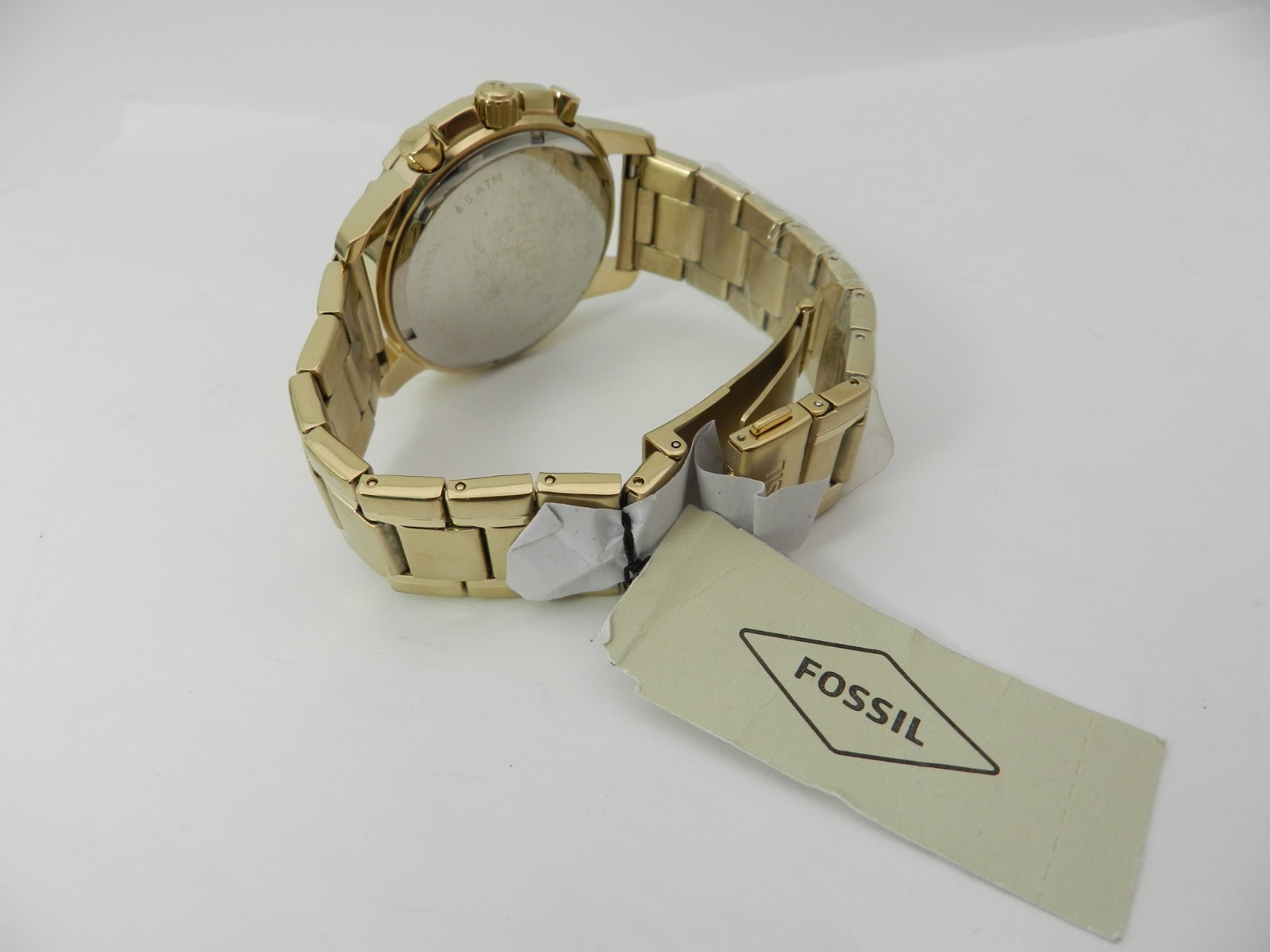 Fossil Men’s Chronograph Dean Gold-Tone Stainless Steel Bracelet Watch 45mm