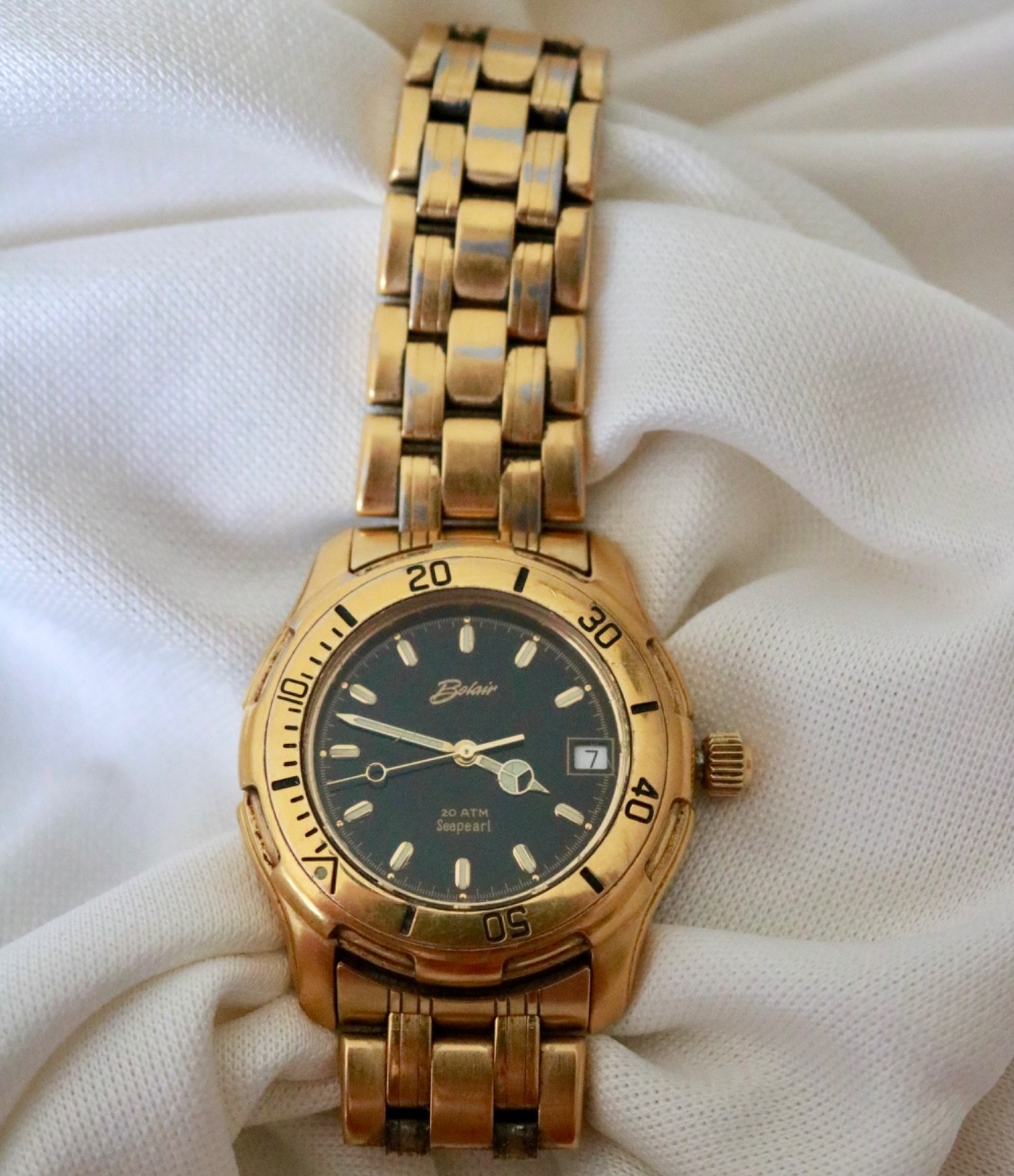 BELAIR Mens Watch Divers Seapearl 20 ATM Parts or Repair Only