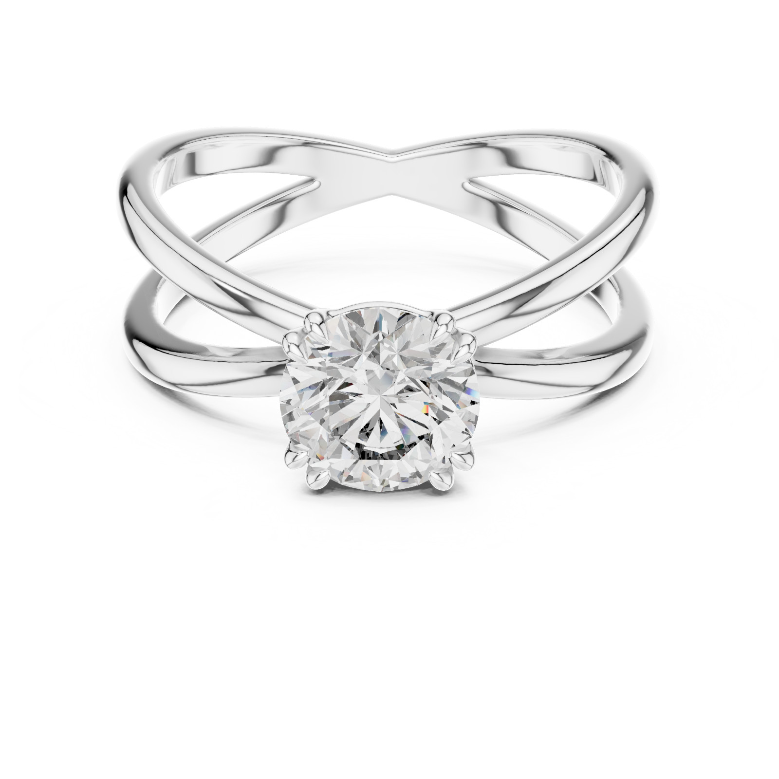 1 Ct Lab Grown Diamond IGI Certified Wedding Gift For Her Gold Ring 14 K F VVS