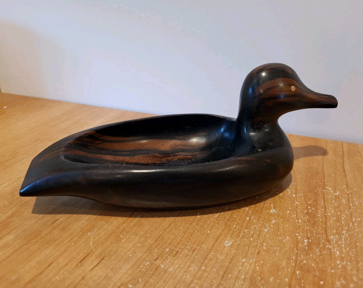 DUCK MALLARD Dark Wood Desk Top Home Office Supply Holder 9 x 3.5 inches