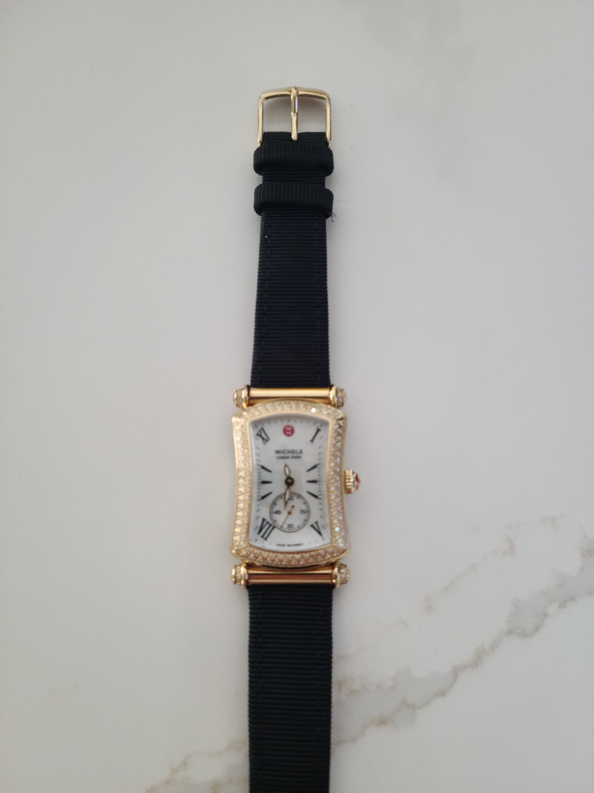 Michele Caber Park Diamond Gold Ladies Watch