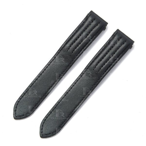 Custom quickswitch calfskin leather strap for Cartier Roadster with grooves