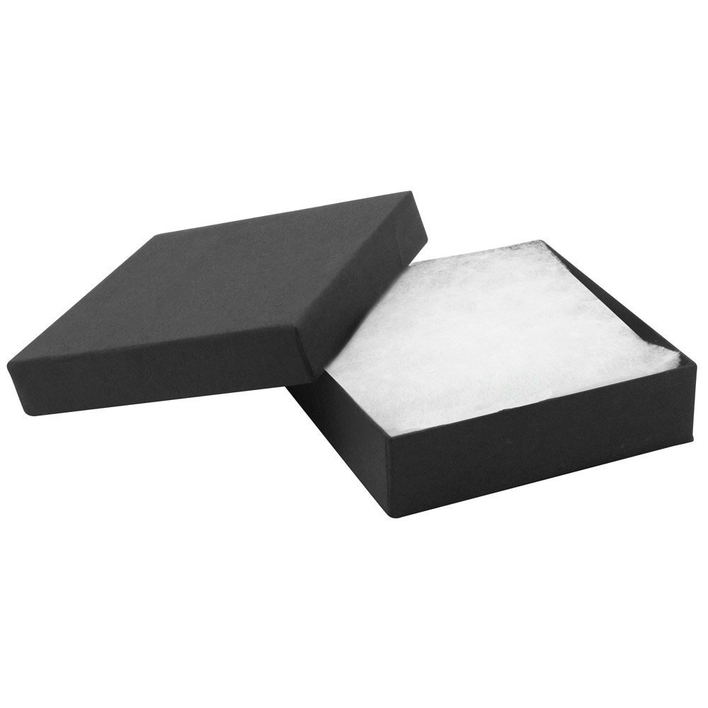 100~200~500~1000Pcs BLACK JEWELRY BOXES BLACK COTTON FILLED BOXES GIFT BOXES