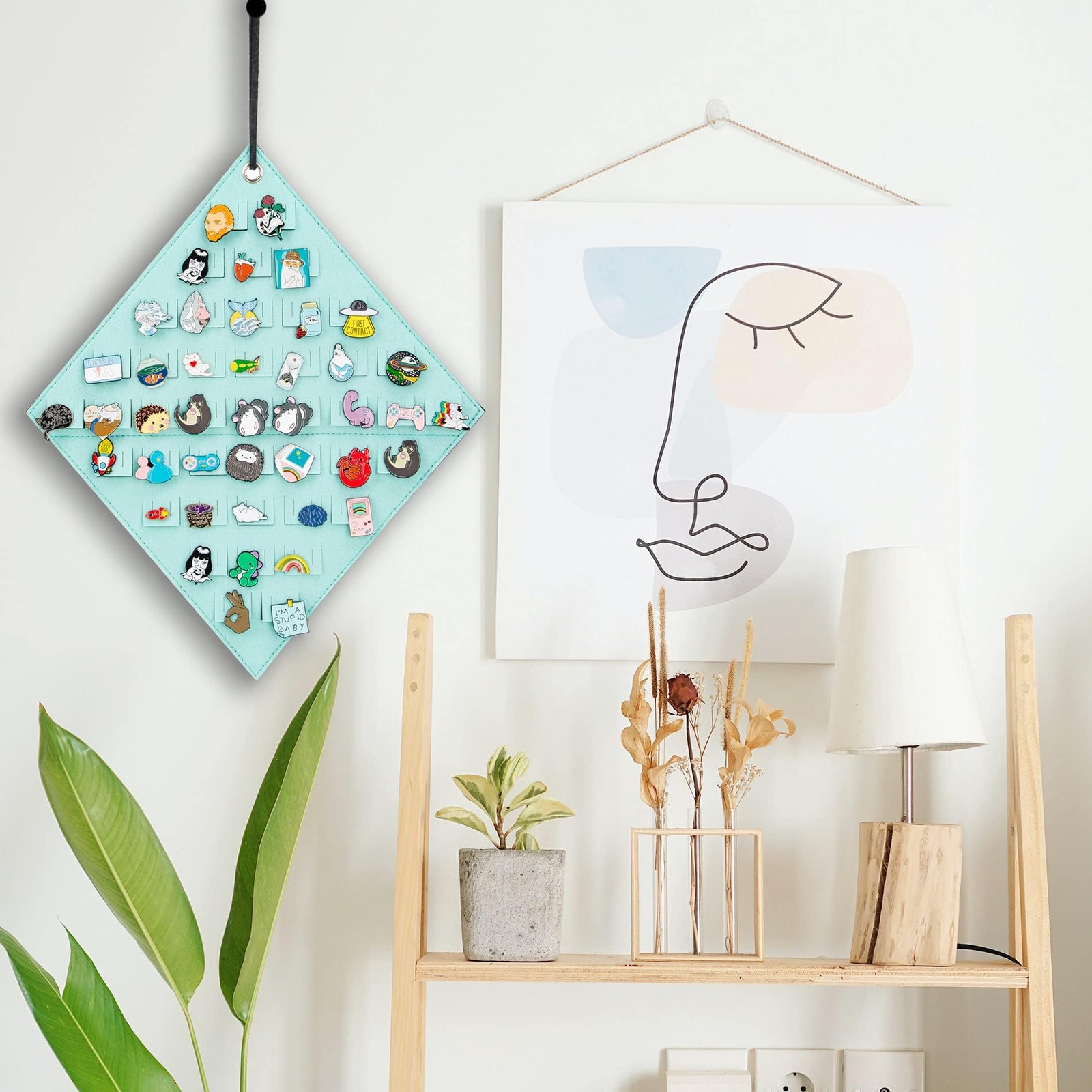 PACMAXI 4 Pieces Hanging Brooch Pin Storage Organizer Pin Brooch Holder | Wal…