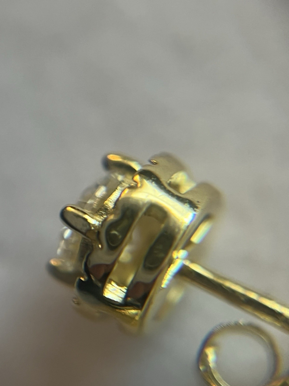New Moissanite Earrings S925 Sterling Silver 18k Gold Plated 0.5ct 5mm