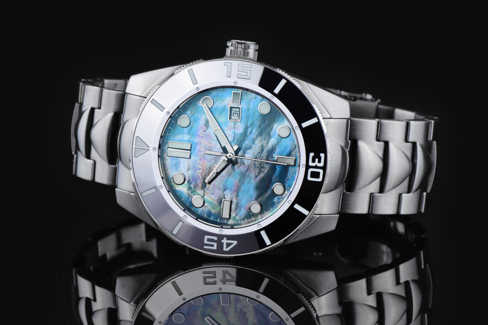 ARAGON A504BLU Hercules Swiss Soprod 43mm